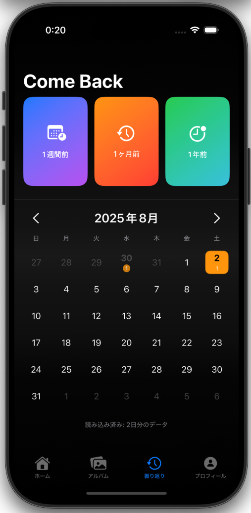 TimeLine メイン画面