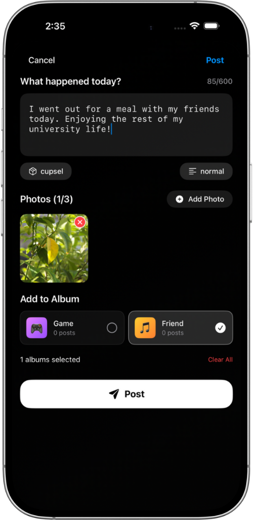Come Back - Reflection screen